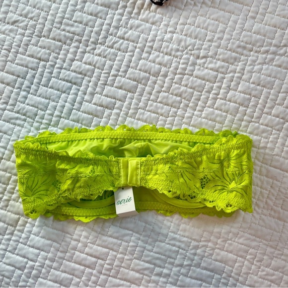 Aerie Real Power Beach Daze Lace Unlined Bandeau Bra - Picture 4 of 4